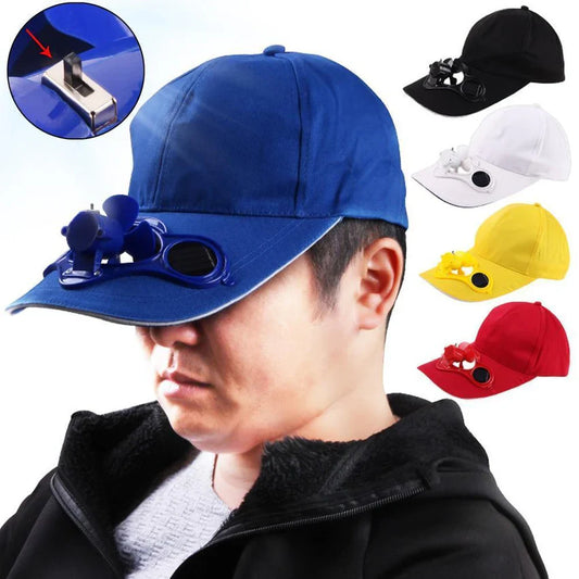 Cap With Solar Powered Fan
