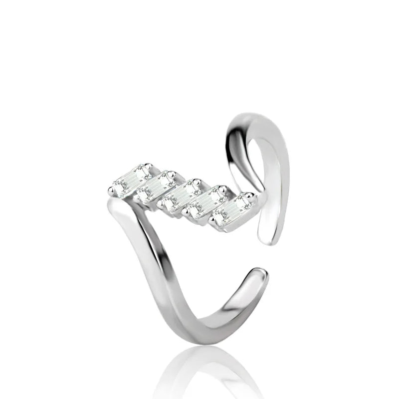 Hot 925 Sterling Silver Ring Adjustable Simplicity