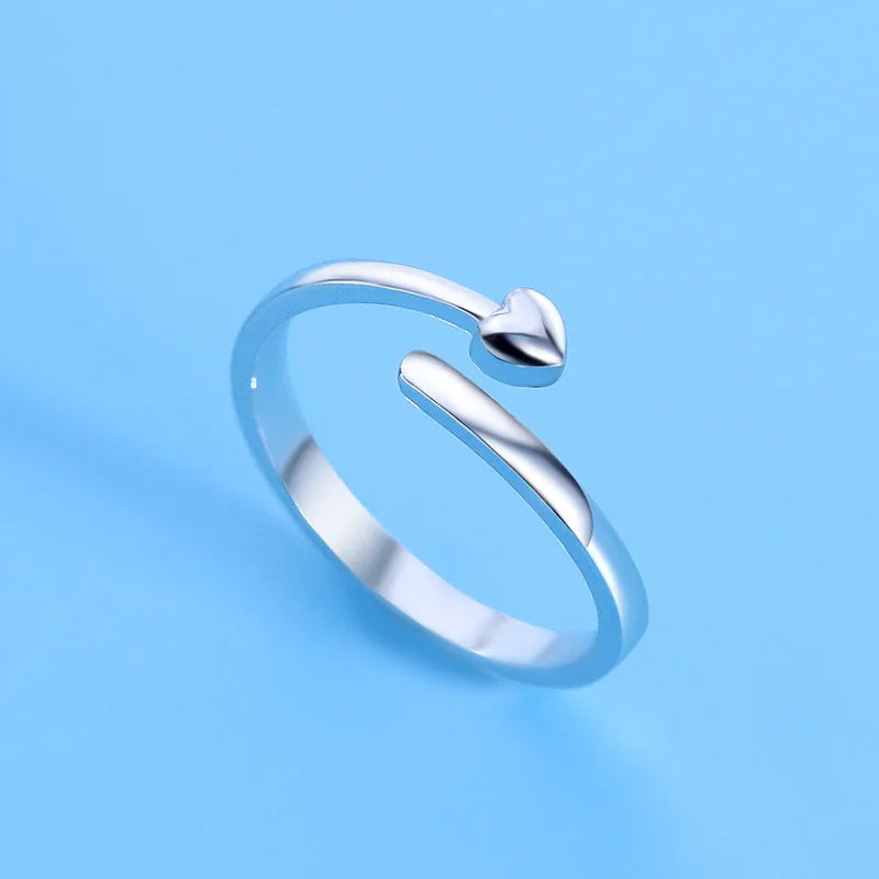 Hot 925 Sterling Silver Ring Adjustable Simplicity