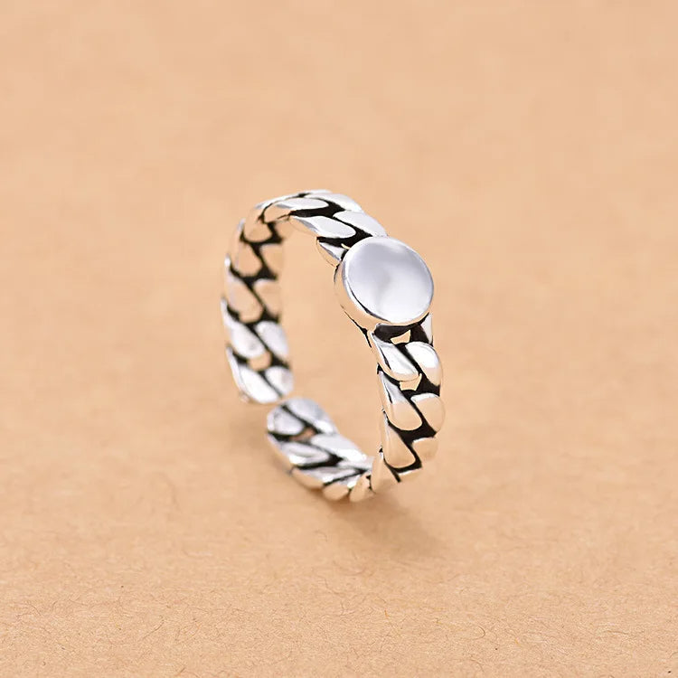 Hot 925 Sterling Silver Ring Adjustable Simplicity