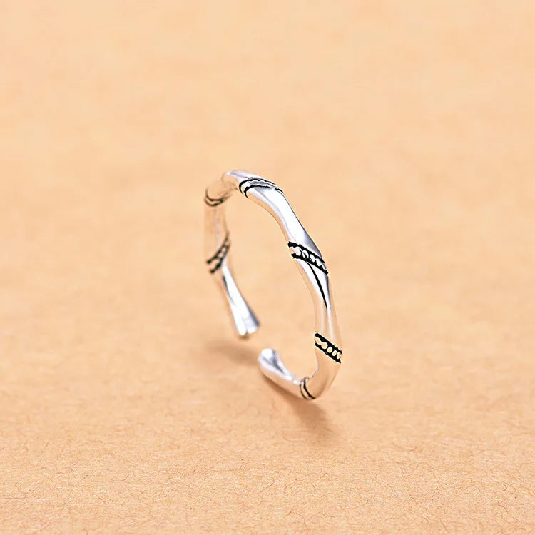 Hot 925 Sterling Silver Ring Adjustable Simplicity